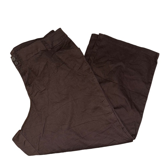 Lane Bryant Pants - Lane Bryant Wide Leg Pants Chocolate Brown Size 18 Petite